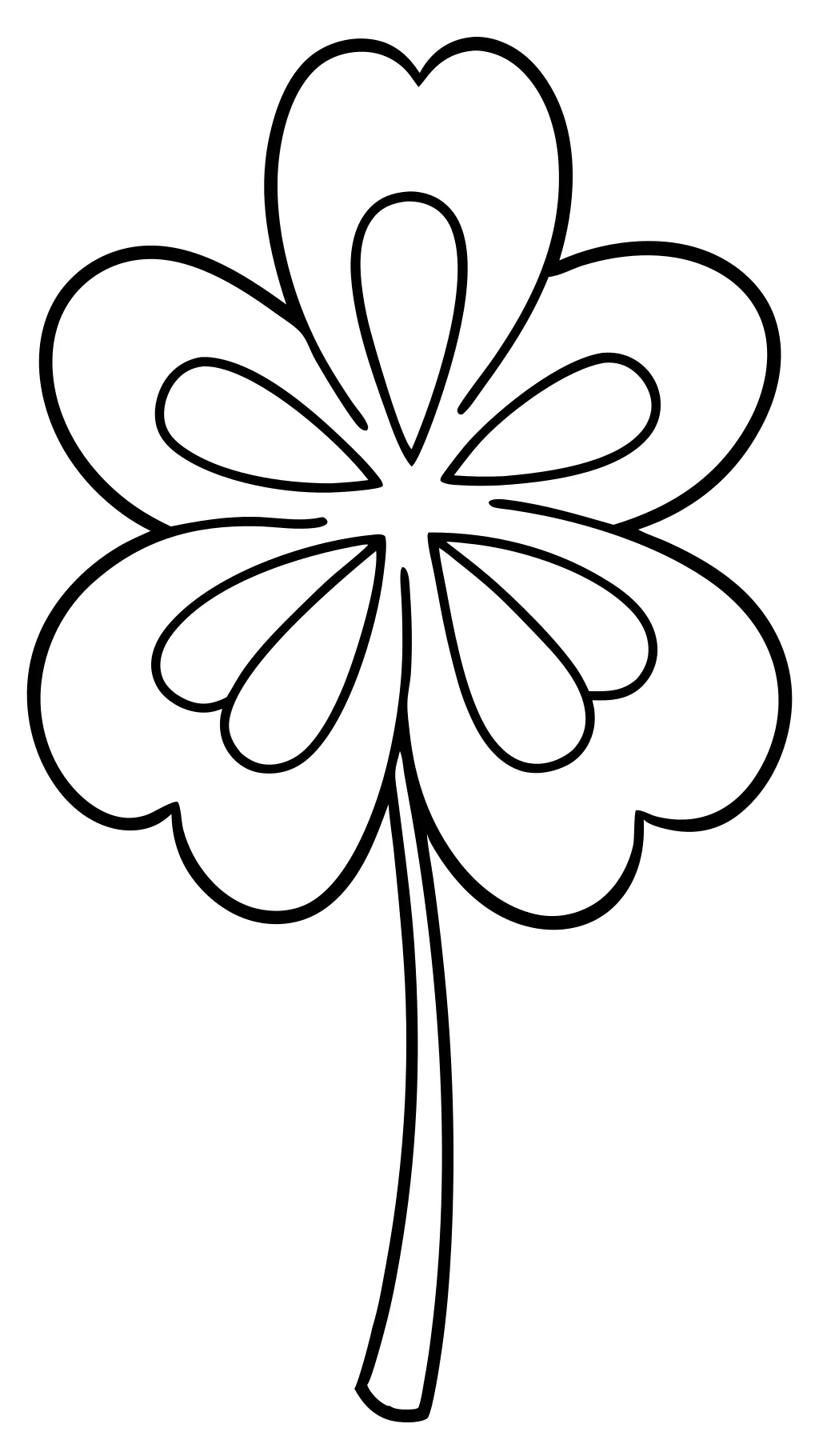 free printable shamrock coloring pages